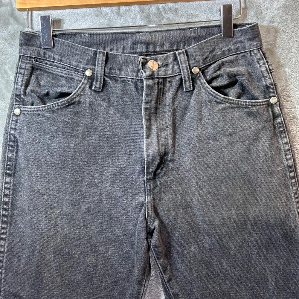 Wrangler‎ 933SEWK Cowboy Cut Mens Faded Black Straight Leg Jeans 29x30 Cotton